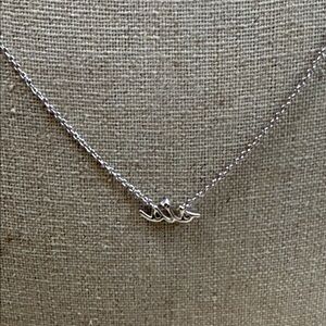Nadri Silver Script Necklace